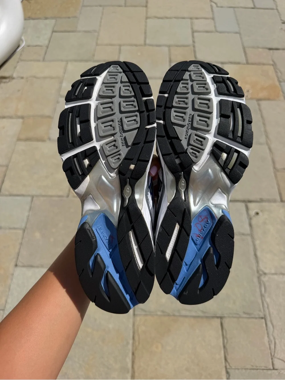 New Balance 550 White and Blue Sneakers